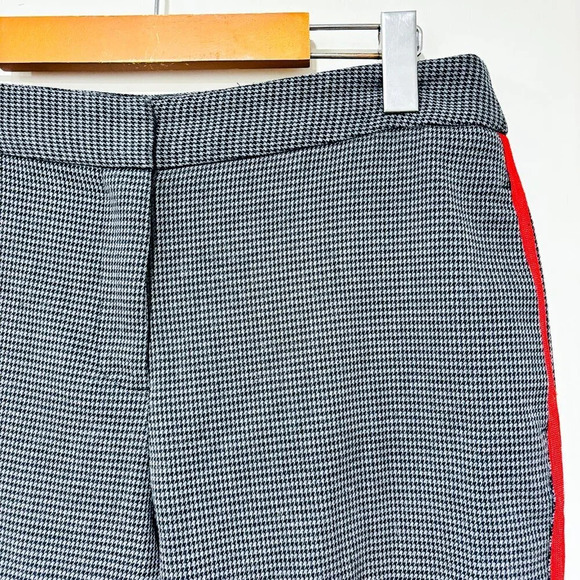HIGHLINE COLLECTIVE Plaid Black & White Pants w/ Red Stripe | Size 10 * - Picture 3 of 9